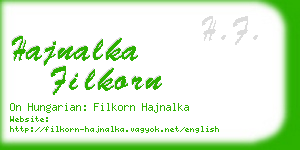 hajnalka filkorn business card